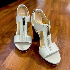 Michael Kors heeled sandals, excellent condition, worn once to an indoor event.